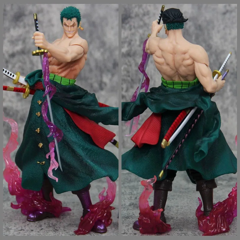

24cm One Piece: Stardust Zoro - Dual Head Sculpt Anime Figure Model Statue Collection Desktop Decoration Ornament Toys Gifts