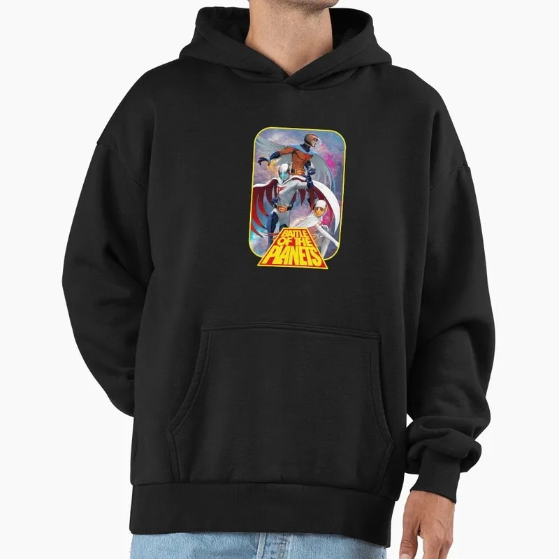 Kagaku Ninja-Tai Gatchaman Science Ninja Team Fleece Pullover Hoodie Vintage 70s Anime Battle of the Planets G-Force Fan Tops
