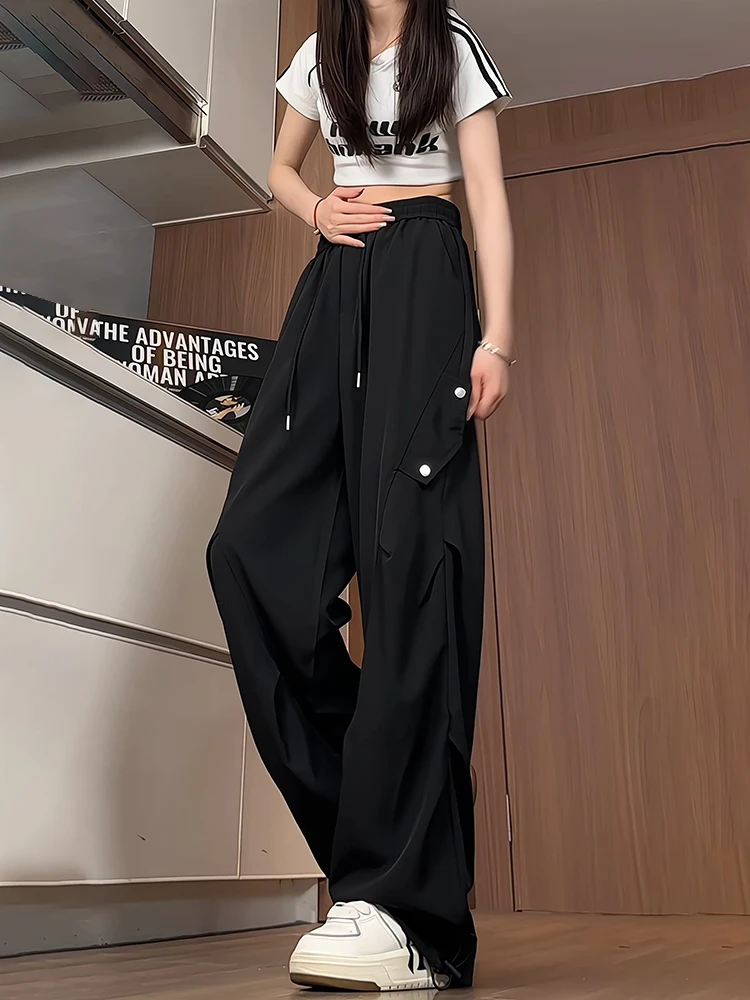 

Bla Samurai Paratrooper Workwear Pants Men's Summer Thin Long Tall Qui Dry Hiking Wide Leg Pants Casual Loose Fit Jeans