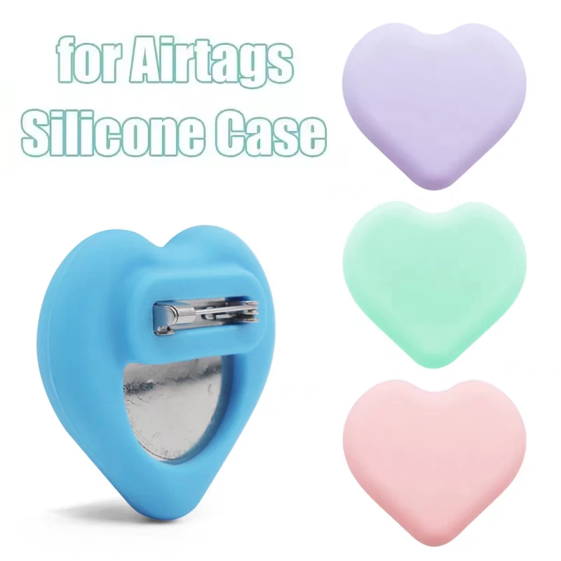 1 шт. силиконовый защитный чехол в форме сердца для airtag, детский, пожилой, для домашних животных, устройство против потери, пряжка, защитный чехол от царапин