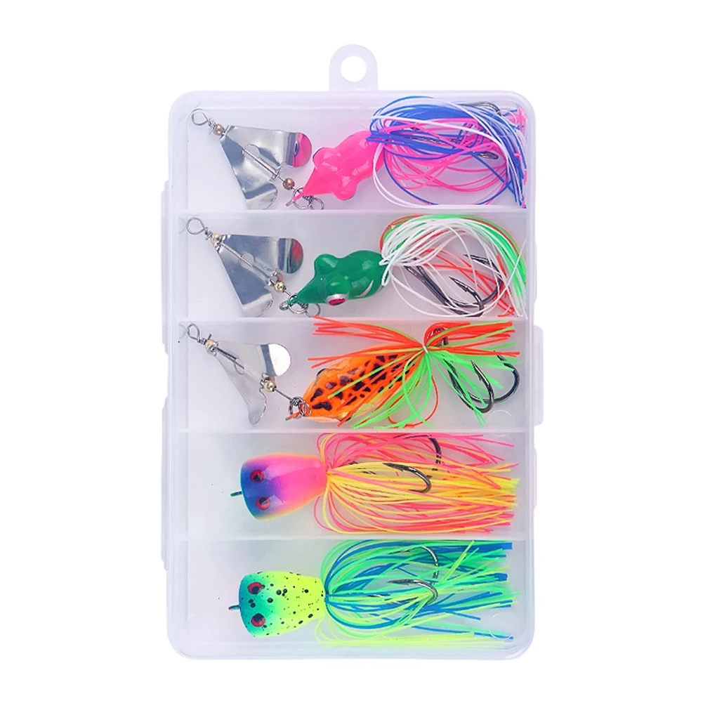 

Topwater Walk Frog Fake Lure For Blackfish Perch Hard Bait With Built In Sound Beads Long Distance Casting 3 Sizes 5pcs Box