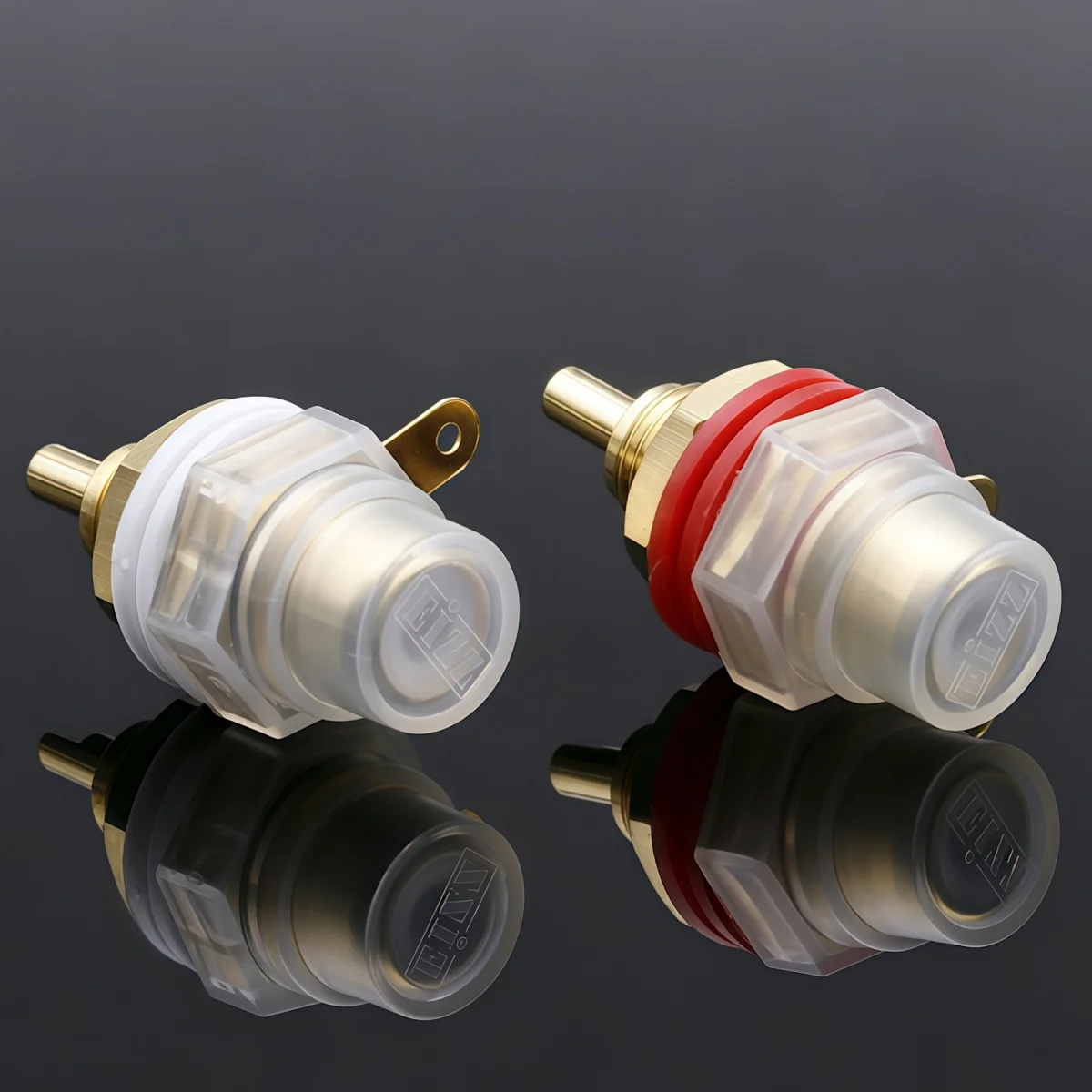 EIZZ 24K Gold Plated Female RCA Connector Jack Socket Terminal Hifi Video Audio AV TV AMP CD DAC DIY Panel Chassis Mount