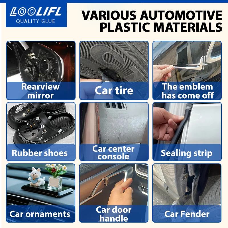 LOOLIFL – liquide adhésif pour réparation de pneus, 20ML, caoutchouc solide, résistant à l'usure, adhésif non corrosif, réparation du cuir instantanée également