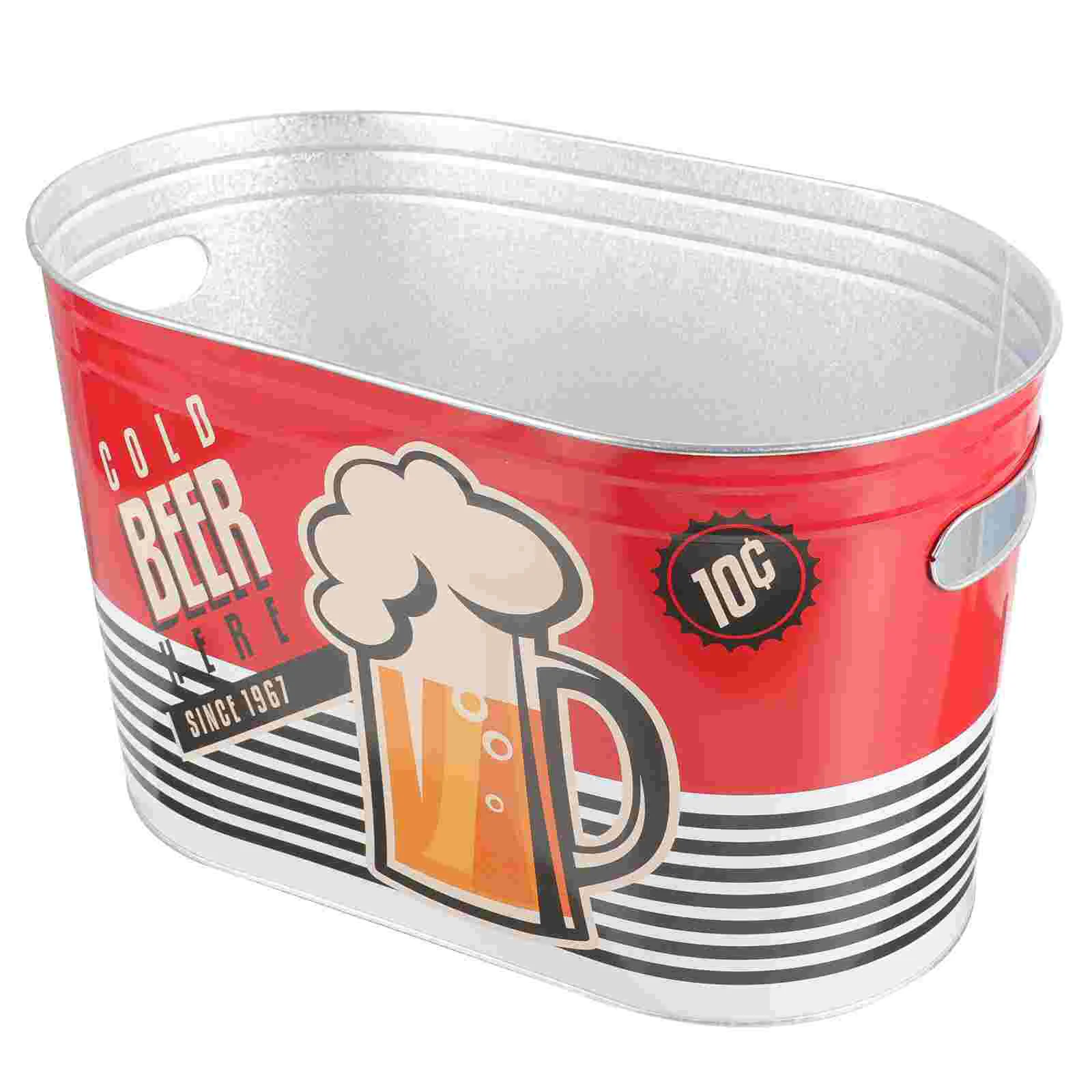 Cooler Beer Ice Bucket Bottle Cooling Tub Cube for Cocktail Bar Party Holder Seaside