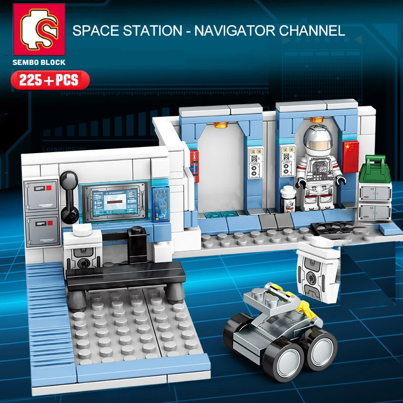 SEMBO 4-IN-1 Space Station Building Blocks With Astronaut Mini Dolls Early Learning Science Exploration DIY Bricks Gifts Toys