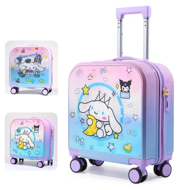 

Sanrio Children's Suitcase Trolley Suitcase Hello Kitty Kuromi Password Box Cartoon Password Lock Universal Wheel Boarding Case