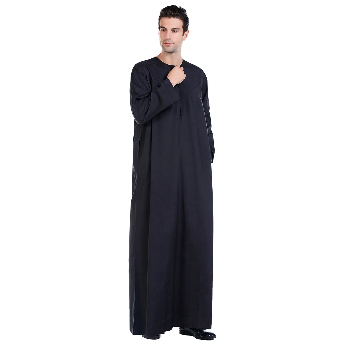 Homens muçulmano roupas islâmicas árabe dubai tradicional abaya vestido kaftan turco ramadan bairam eid oração jubba thobe roupões longos