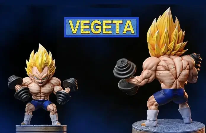 17cm Dragon Ball Vegeta Figura Musculação Muscular PVC Action Figure Modelo Brinquedo Presente de Aniversário das Crianças