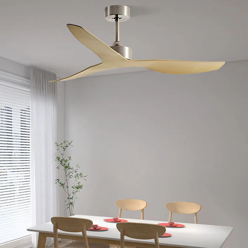 

Industrial Wind Ceiling Fans Without Lights ABS Blades Walnut Color Light Wood Color Silver Black Silent Fan With Remote Control