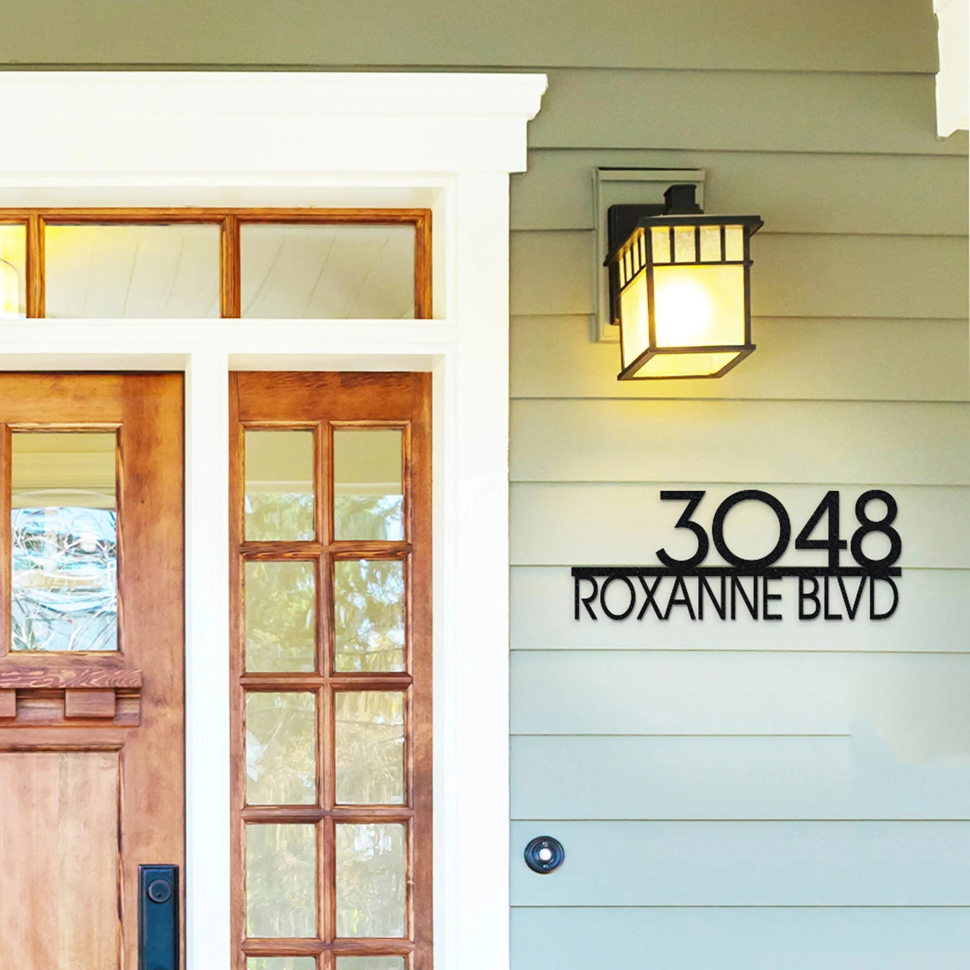 

Modern Decor Metal House Number Sign Address Sign with Street Name Address Number Plaque with Street Name Modern Decor Name