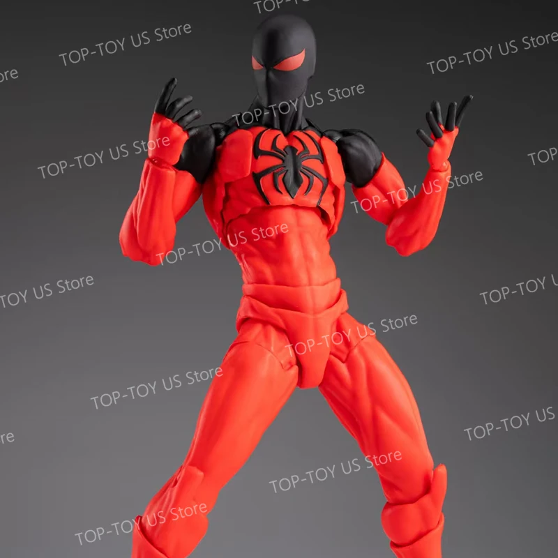 100% Original Mess Toys Spider-Man Symbiote Spiderman Messtoys Black Suit Neighbor Scarlet Spider Anime Action Figure Hadiah Mainan