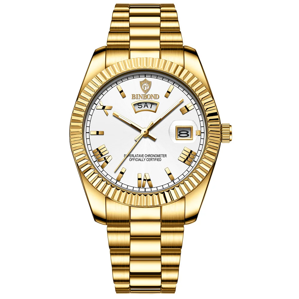 2024 Binbang orologio da uomo digitale romano Timer al quarzo Non meccanico stile di registrazione impermeabile moda commerciale 0733