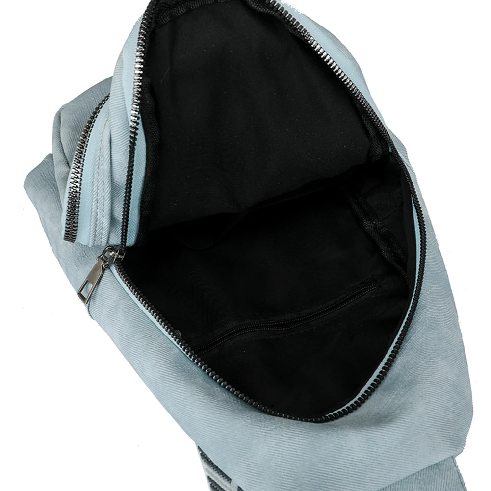 

PU Leather Chest Bag Crossbody Sling Bag Adjustable Guitar Strap Travel Fanny Pack Multi-pockets Casual Waist Pack for Men Women
