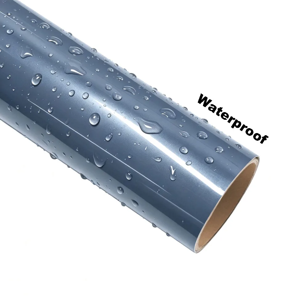 Cement Grey PVC Car Vinyl Wrap Film PET Release Liner Air‑Channel Bubble Free Self‑Adhesive Color Change Decal Sticker for Auto