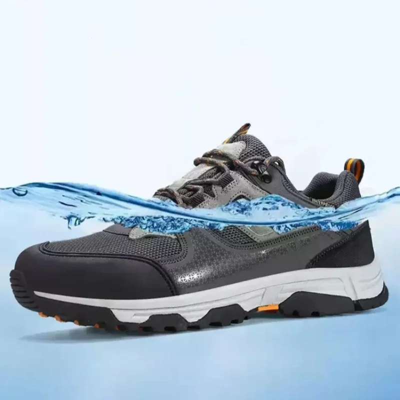 

Durable Waterproof Outdoor Hiking Shoes Non Slip Wear Resistant Sole Breathable Lightweight Trekking Sneakers Men Walking Shoes