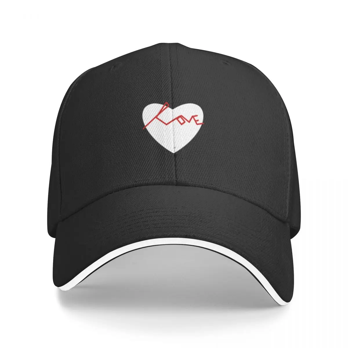 Love Valentine White Heart A Baseball Caps Hat