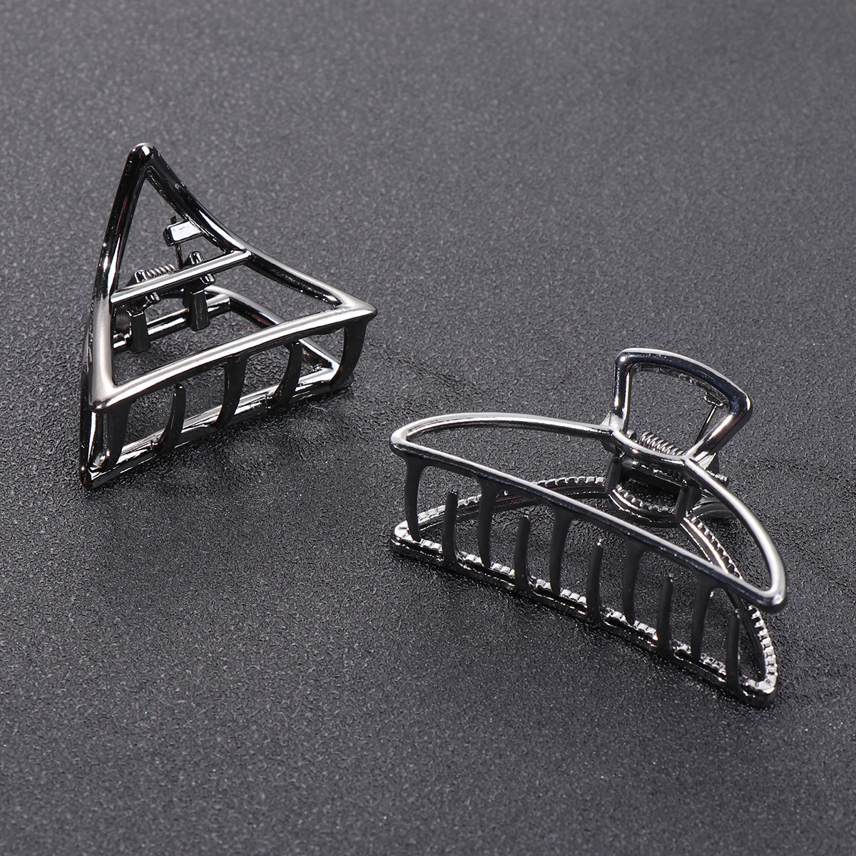 

2PCS Durable Hollow Design Easy Use Hair Clip Claw Barrette Travel Alloy Claw Clip Wedding Hairstyle Accessories