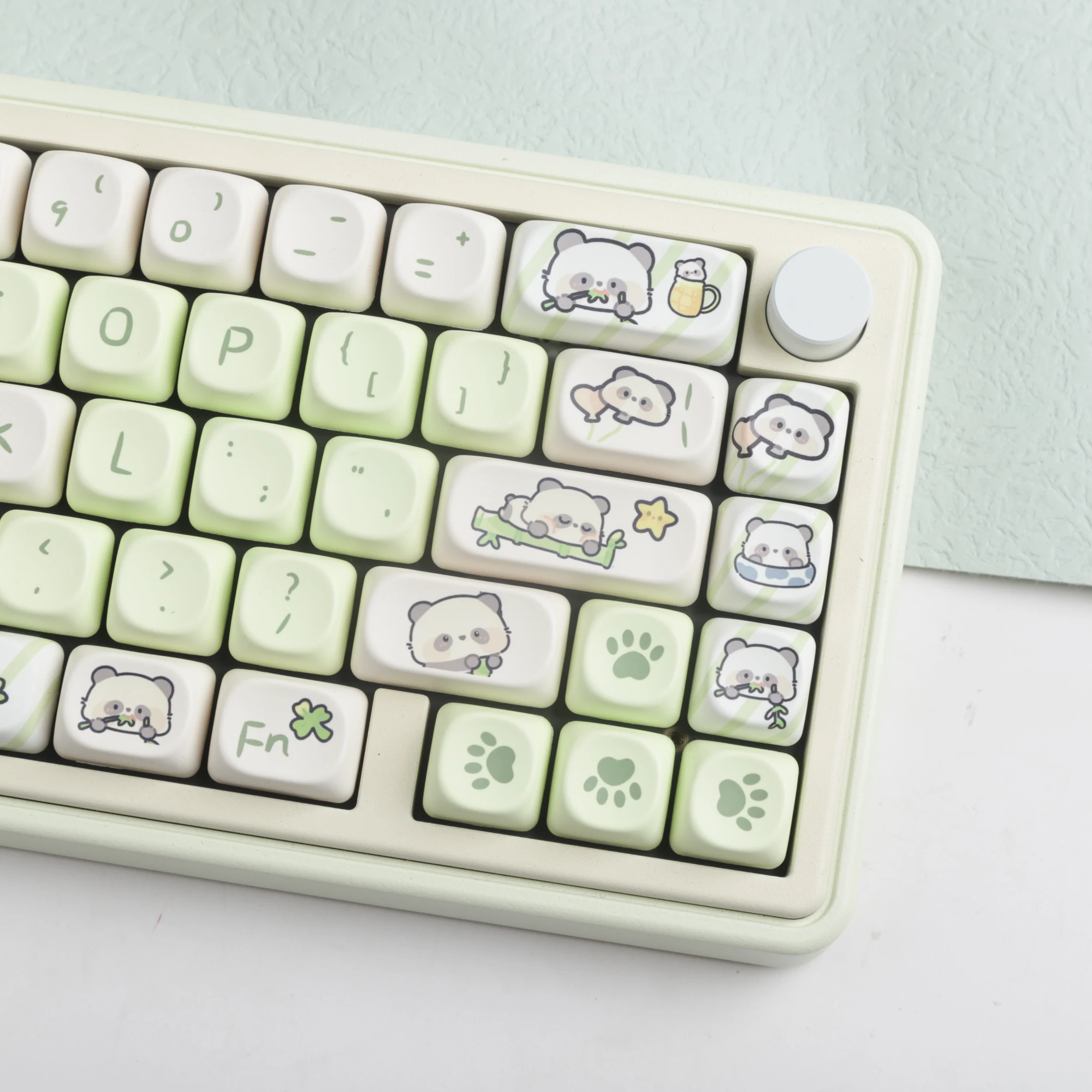 Imagem -06 - Panda Keycap Conjunto com Full Keycap Sublimação Corante Mecânica Perfil Moa 140 Chaves
