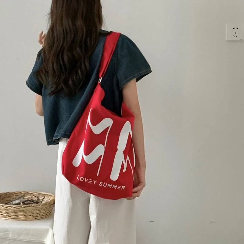 

New Casual Large Capacity Canvas Tote Bag for Women Commuter Versatile Shoulder Crossbody Bags Lightweight Organizer Handbag