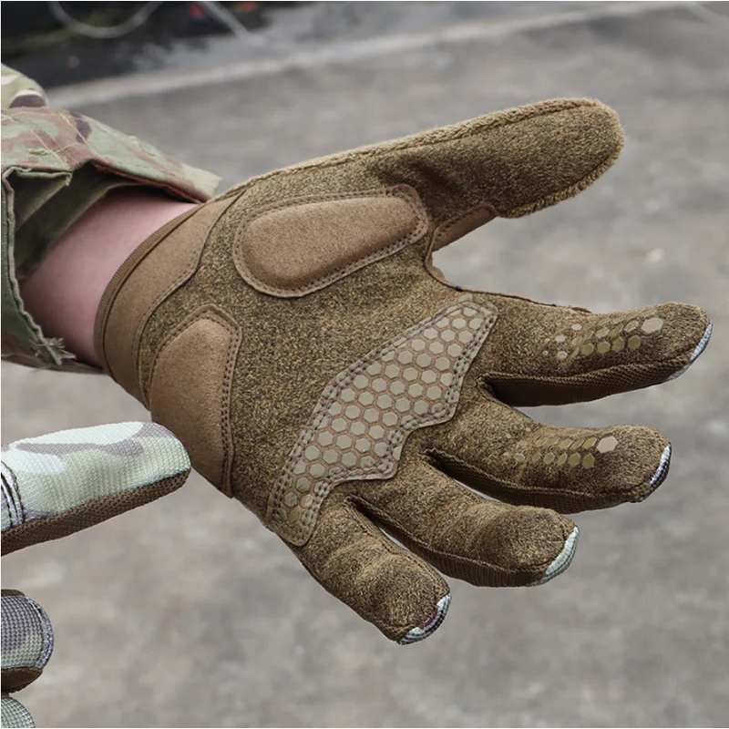Men Tactical Gloves Touch Screen Cycling Sports Outdoor Motorcycle Riding Bike Running Outdoor Anti Slip Shock Absorption Gloves
