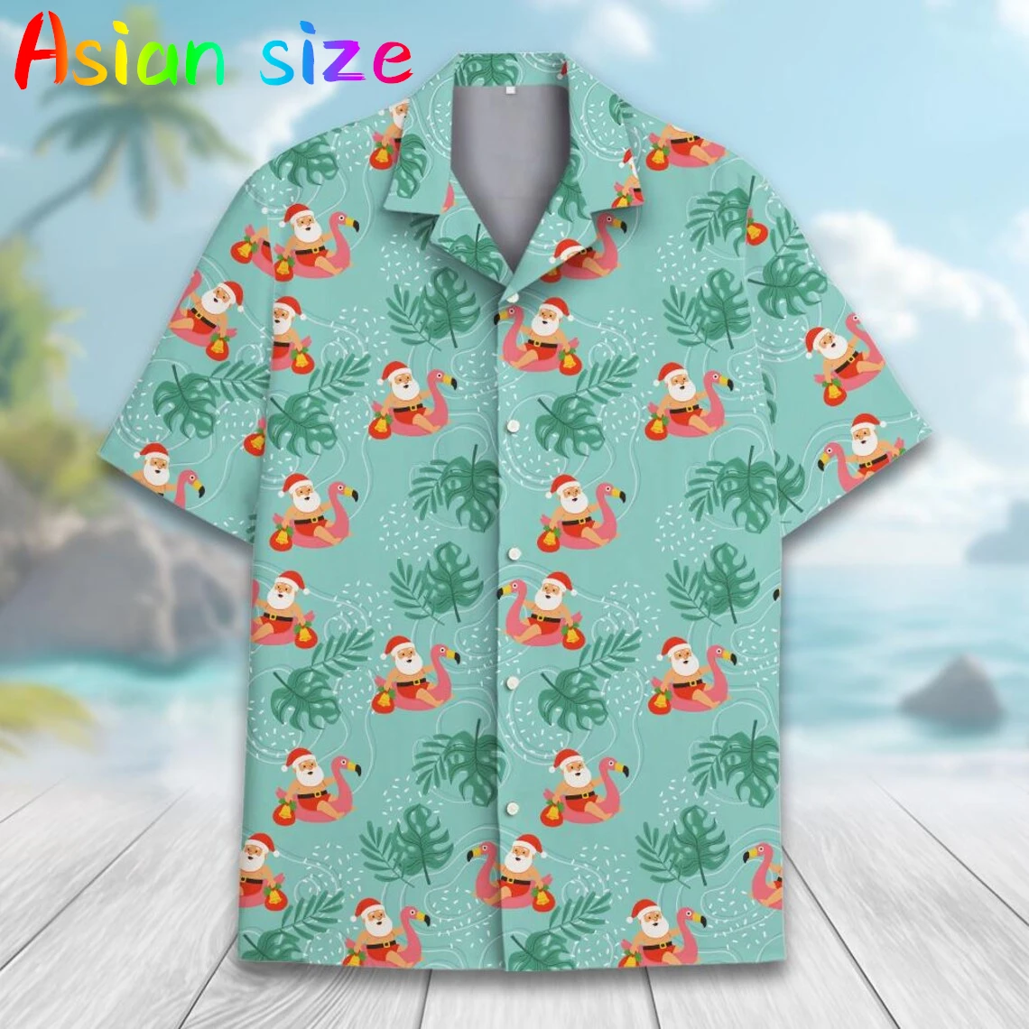 

2025 осенне-рождественский стиль, рубашка на пуговицах для мальчиков, рубашка с короткими рукавами и Санта-Клаусом с 3D принтом, мужская праздничная рубашка с пряничным человечком, графическая блузка