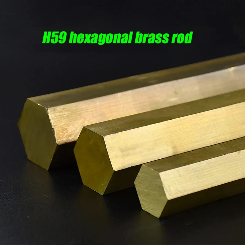 

H59 Brass Hex Rod 200mm 500mm Solid Metal Hexagon Bar / Lathe Turning Material for Model Making A2-70