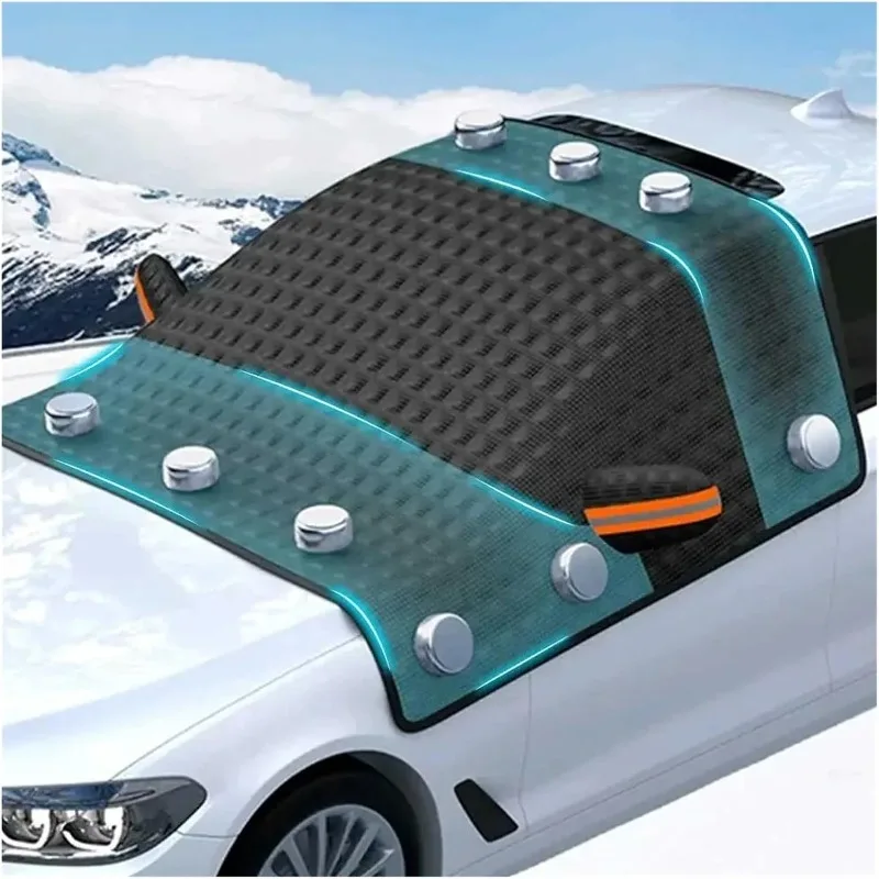 

Car Windshield Cover Thickened Winter ProtectionShield Universal Indoor and Outdoor Use Snow and Sun Protection Easy to Install