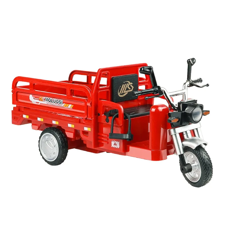 1:10 metalowy model motocykla trójkołowego z napędem pull-back, symulacja trójkołowego roweru, zabawka dla dzieci, prezent, sprzedaż hurtowa