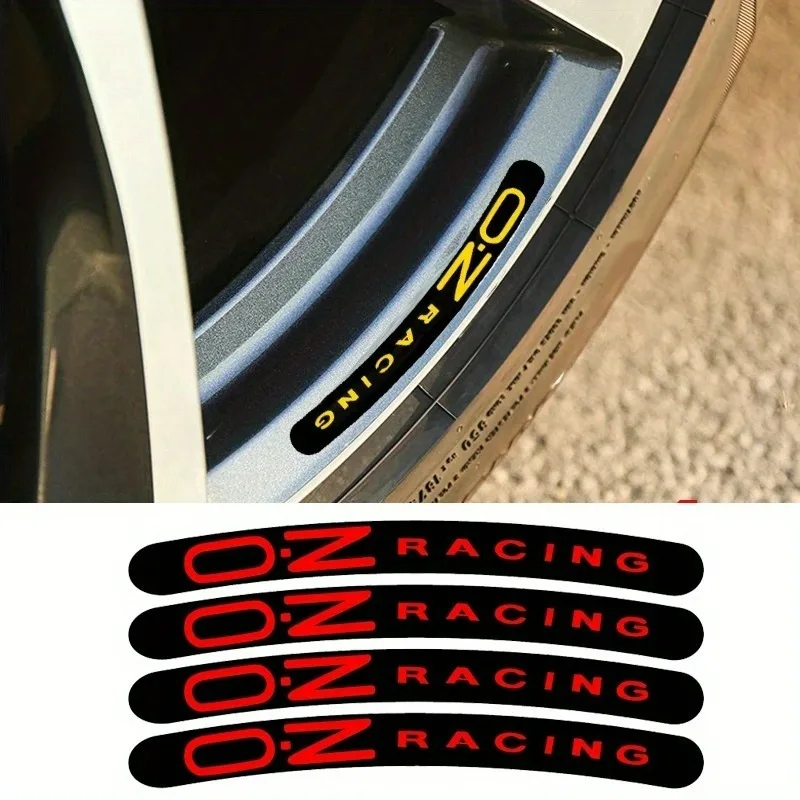 

4PCS/SET "RACING" Text Vinyl Sticker - Black/Red/Yellow Waterproof Self-Adhesive for Car & Laptop