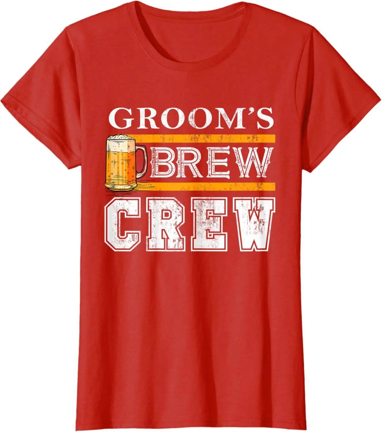 Groom's Brew Crew Funny Groomsmen Beer Team Bachelor Party T-Shirt