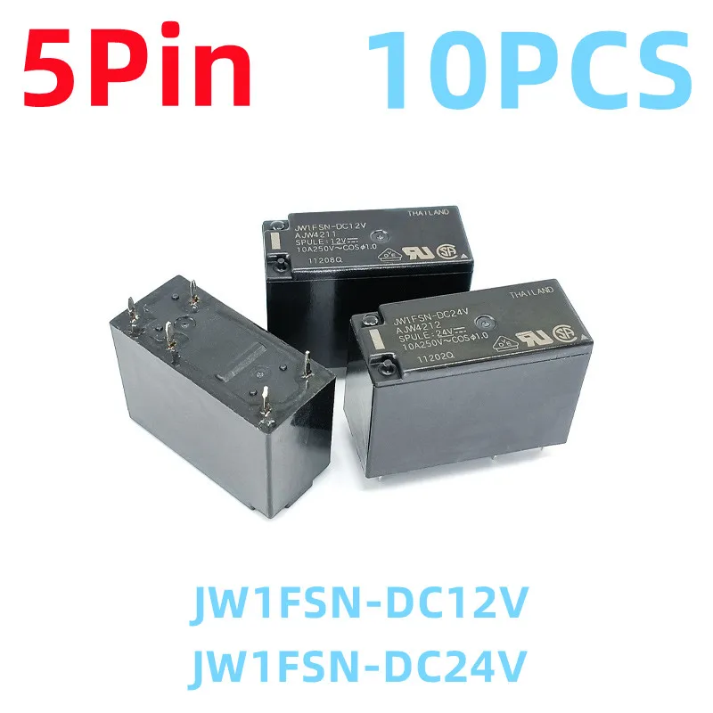 New Relays JW1FSN-DC12V JW1FSN-DC24V  5Pin 10A 250V