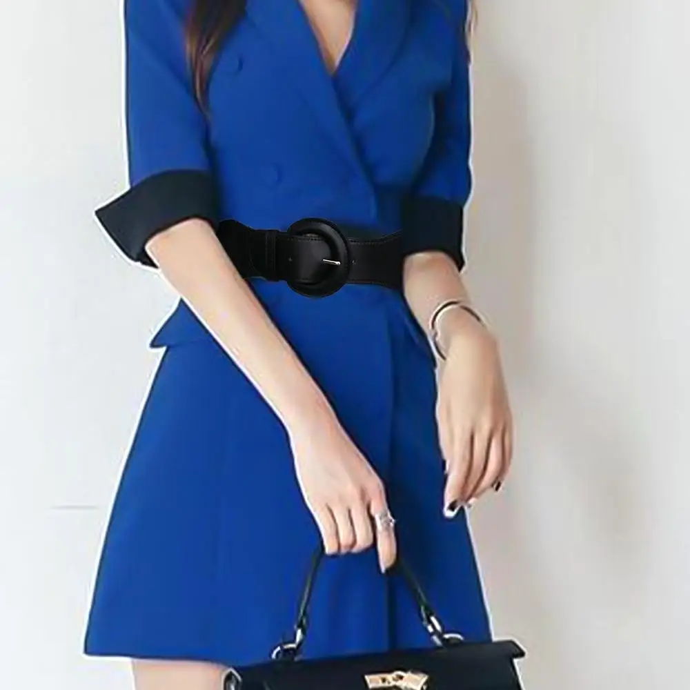 Faja elástica de cuero de moda, corsé elástico de Color sólido, cinturón, lazo, cuerda, corsé de cintura ancha adelgazante para chica