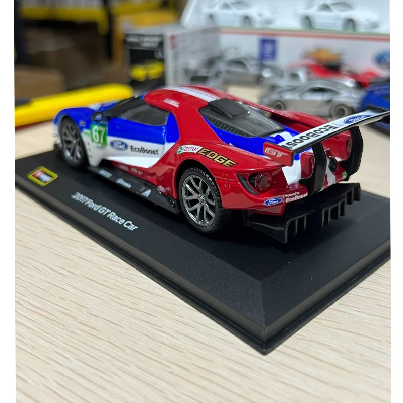 In Stock Bburago 1:32 24h Lemans Racing Car Alloy Miniature Diecast Model Ford Gt #67 Racing Alloy Luxury Vehicle Toys Car Gift