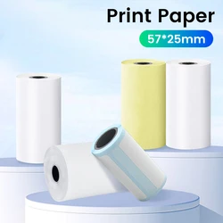 57*25mm Thermal Paper Label Sticker Self-adhesive HD Color Rolls Paper For Mini Printer Instant Print Kids Camera Photo Paper