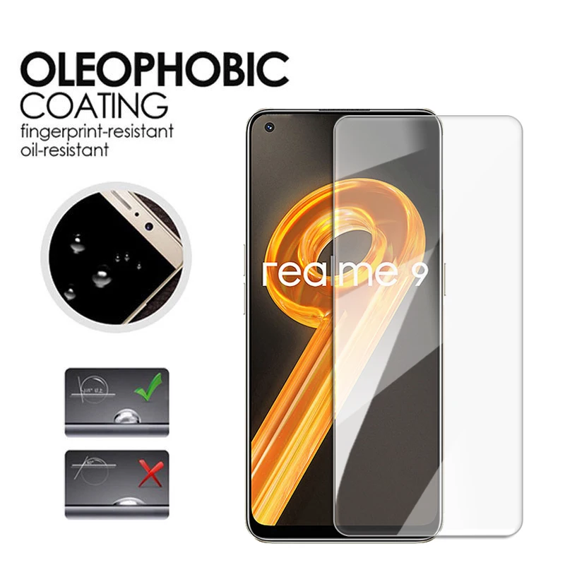 Per Realme 9 4G proteggi schermo in vetro pulito OPPO Realme 9 9i 9 Pro Plus vetro temperato per OPPO Realme 9 pellicola per lenti 6.4 pollici