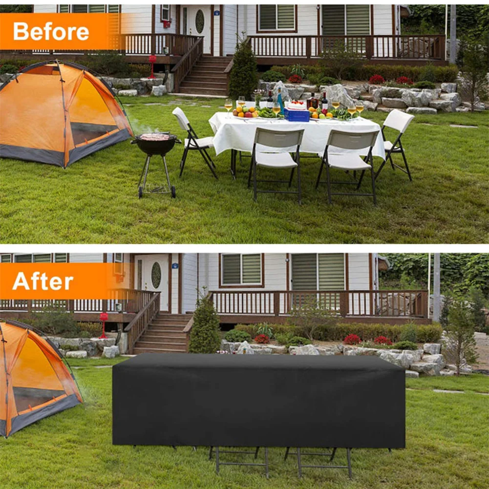 

Outdoor Dining Table Cover Outside Table Cover Weather Proof Table Cover 5 Sizes Silver-coated Cloth Furniture Cover