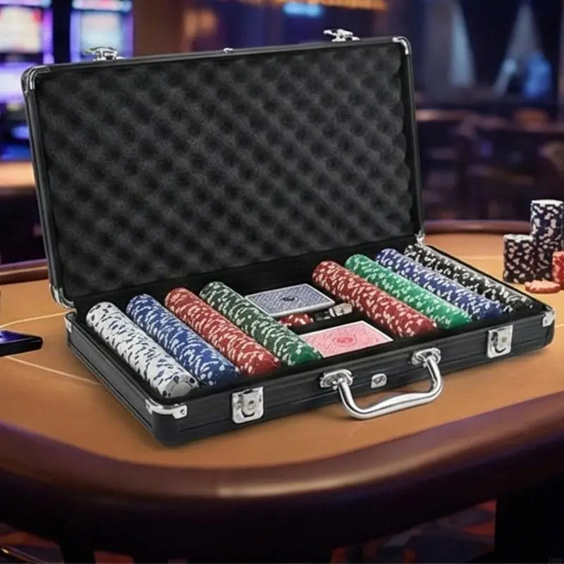 Secure Storage Box with Double Closure Scratch Proof Casinos Chip Case JOME