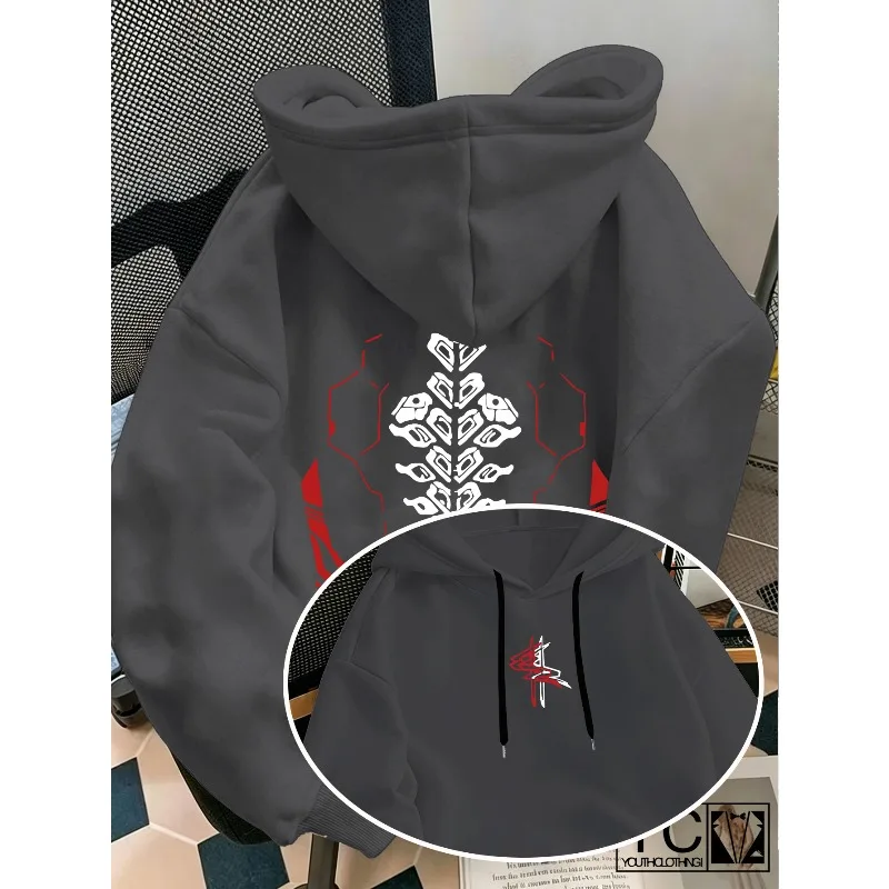 Herren-Hoodie im Cyberpunk-Stil, dunkler Gothic-Hoodie, neue Herbst- und Winterkollektion, lässiger Unisex-Y2K-Hoodie – Detail 7