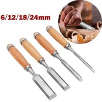 4Pcs/set Manual Wood Carving Hand Chisel Tool Set DIY Woodworking Gouges Hand Tools Wooden Handle Tool Chisel Carpenters