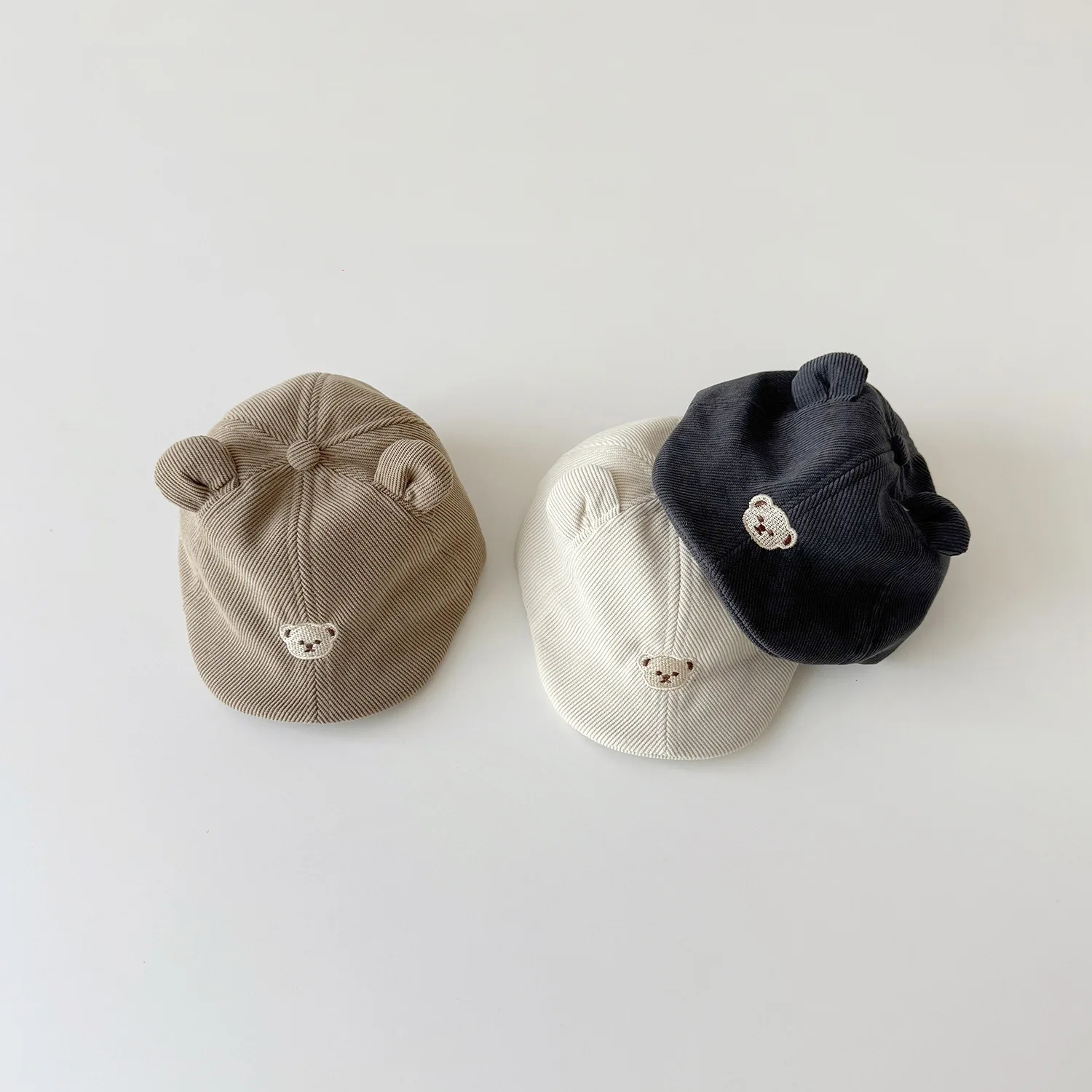 bone-infantil-confortavel-com-orelhas-de-urso-3d-e-bordado-de-urso-fofo-chapeu-macio-com-aba-para-bebes-chapeu-casual-de-outono-para-meninos-e-meninas
