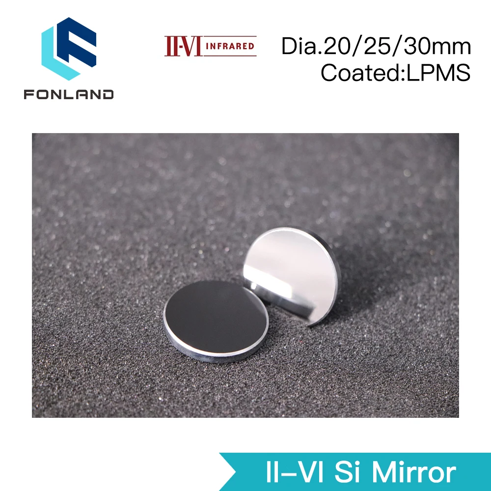 Originale II-VI Si Mirror Dia.20/25/30mm Thk.3mm 10.6um LPMS rivestimento per macchina da taglio per incisione Laser CO2