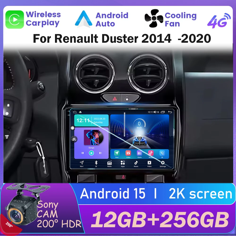 

Multimedia Player Android 15 Carplay Car Radio For Renault Duster 2014 2015 2016 2017 -2020 Navigation GPS Stereo WiFi+4G DSP BT