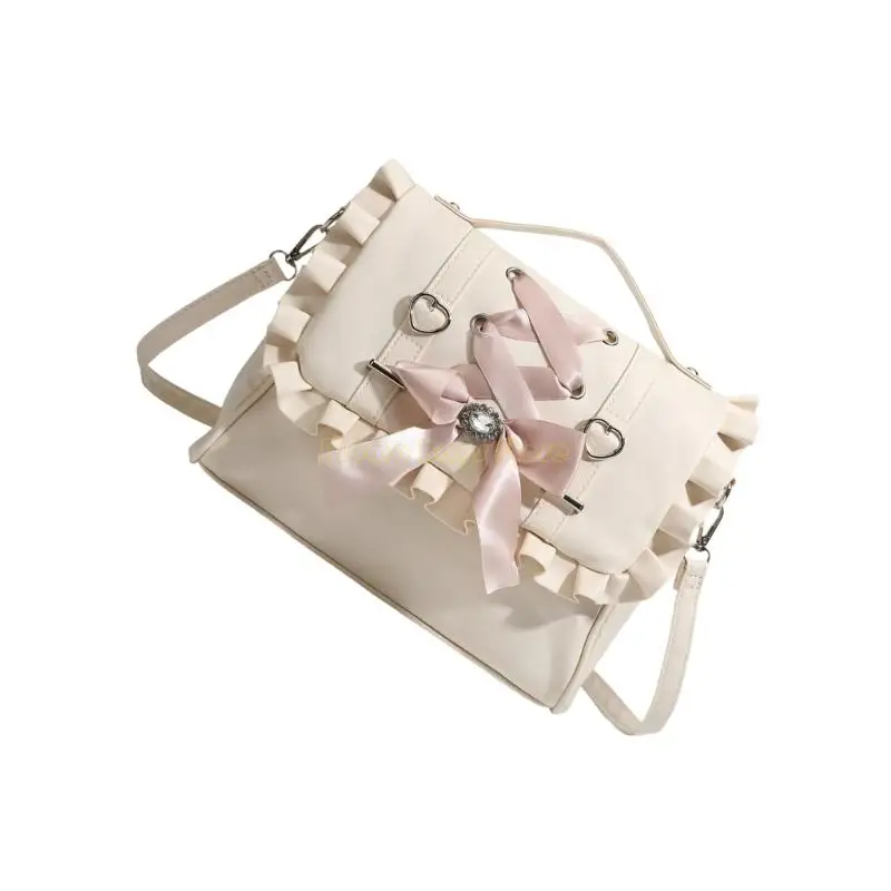 حقيبة يد X90D جمالية لافتة للنظر على شكل قلب قابلة للتحويل إلى حقيبة ظهر عملية من البولي يوريثان حقيبة كتف كروسبودي