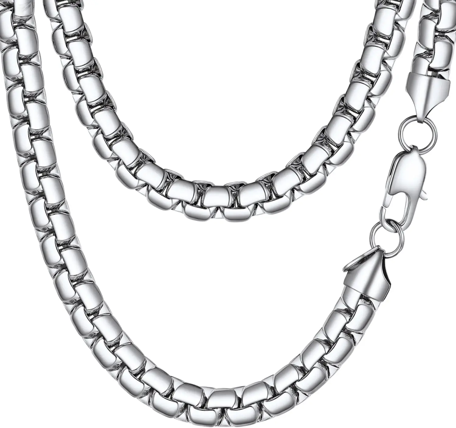 

Стильное мужское ожерелье Prosteel из нержавеющей стали с плоской цепочкой-бокс, серебристого/золотистого/черного цвета, гипоаллергенное украшение, 14-30 дюймов