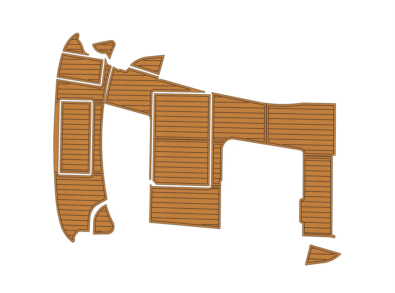 

2002-2004 Sealine S38 1/4 дюйма, 6 мм, пена EVA, нескользящий морской коврик из тикового дерева, настил из ПВХ, домашний ковер Aqua, морской пол