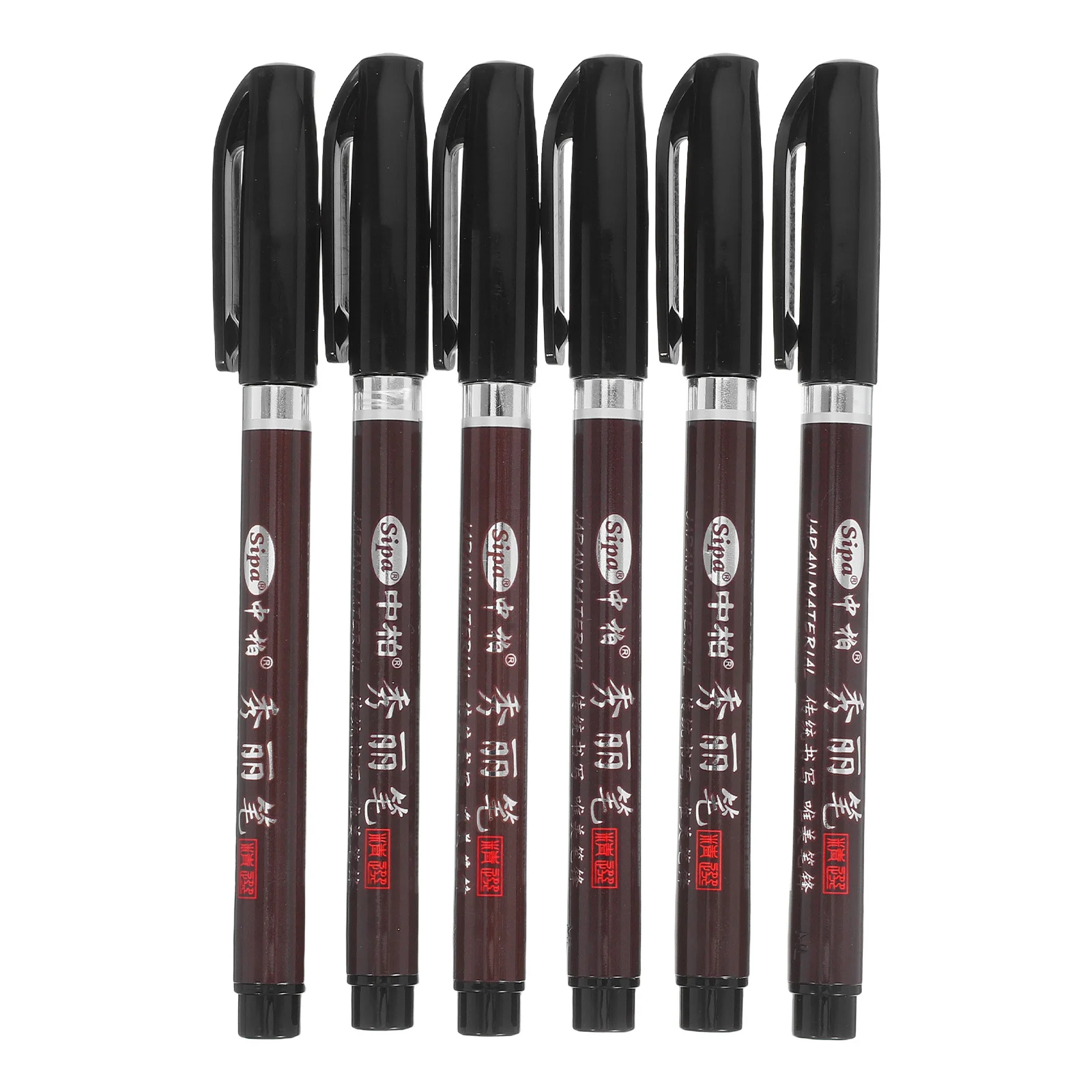 

6Pcs Chinese Calligraphy Brush Set Professional Japanese Water Ink Painting Brush Pen for Beginners Artists Writing Drawing