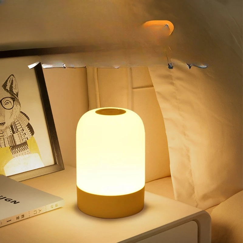 

bedside lamp, night light, charging touch pat, remote control sleeping baby, ambient light