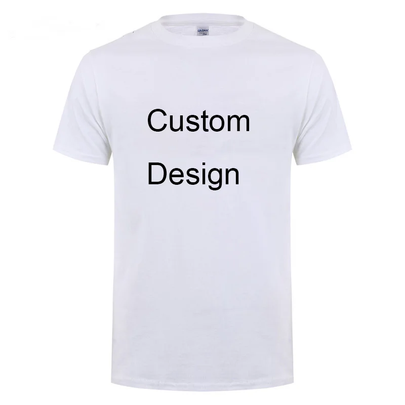 VIP Diy One Side Print Men's T Shirts Custom T-shirts 100% Cotton Tops Tees Black,White,Grey,Yellow,Purple,Pink,Orange,Beige