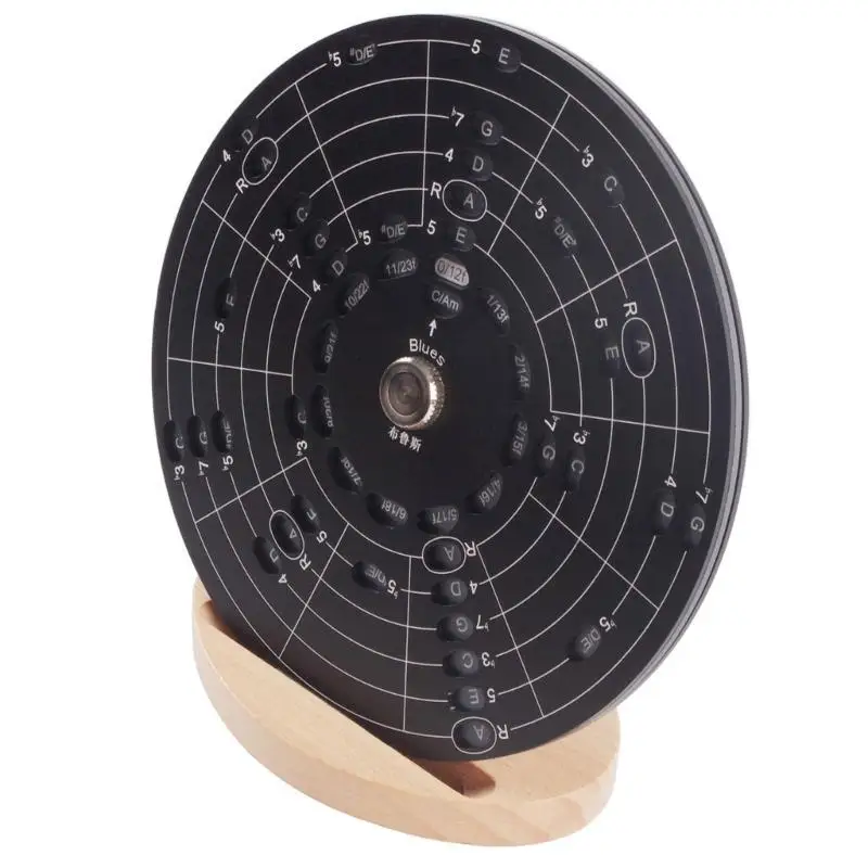 Portable Guitar Scale Learning Systems Guitar Scale Wheel Guitar Accessory Aluminum Alloy Texture Circle of Fifths Wheel view 4