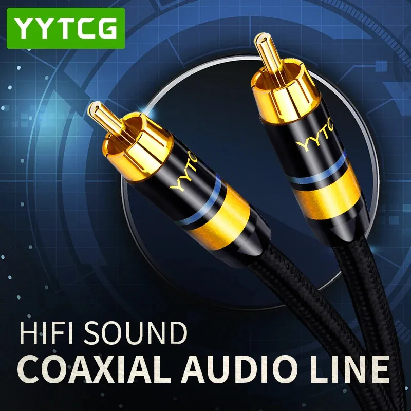 

Кабель аудио коаксиальный цифровой Hi-Fi RCA-RCA, SPDIF, стерео, для сабвуфера, телевизора, усилителя, Hi-Fi систем